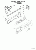 CONTROL PANEL PARTS Diagram and Parts List for WFW8500SR03  Whirlpool Washer