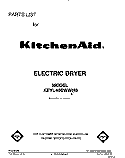 SECTION Diagram and Parts List for KEYL400WWH0  KitchenAid Dryer