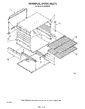 INTERNAL OVEN Diagram and Parts List for SF0100ERW0  Whirlpool Range