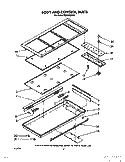 BODY AND CONTROL Diagram and Parts List for RC8350XRH2  Whirlpool Cooktop