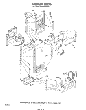 AIRFLOW Diagram and Parts List for ED26MMXRWR2  Whirlpool Refrigerator