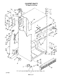 CABINET Diagram and Parts List for ET18DKXTF04  Whirlpool Refrigerator