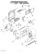 DISPENSER AND FRONT PARTS Diagram and Parts List for KSSS42QMW03  KitchenAid Refrigerator
