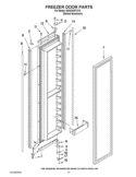 FREEZER DOOR PARTS Diagram and Parts List for KSSO42FTX15  KitchenAid Refrigerator