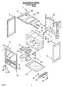 CHASSIS PARTS Diagram and Parts List for IME33303  Inglis Range