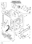 CABINET Diagram and Parts List for LGR5644JT2  Whirlpool Dryer