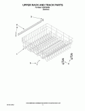 UPPER RACK AND TRACK PARTS Diagram and Parts List for IUD9750WS0  Whirlpool Dishwasher