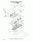 CONTROL PANEL PARTS Diagram and Parts List for WTW6300WW0  Whirlpool Washer
