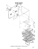 OVEN Diagram and Parts List for RJE390PW  Whirlpool Range