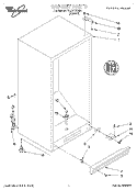 CABINET Diagram and Parts List for EV120FXEN00  Whirlpool Freezer