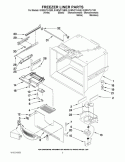 FREEZER LINER PARTS Diagram and Parts List for GX5FHTXVB00  Whirlpool Refrigerator