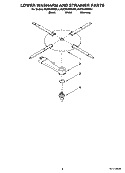 LOWER WASHARM AND STRAINER PARTS Diagram and Parts List for KUDS02SRBL4  KitchenAid Dishwasher