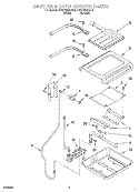 BROILER AND OVEN BURNER Diagram and Parts List for KGRT600HAL3  KitchenAid Range