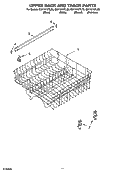 UPPER RACK AND TRACK PARTS Diagram and Parts List for GU1101XTLS0  Whirlpool Dishwasher