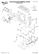 AIR FLOW AND CONTROL PARTS Diagram and Parts List for AD40USL4  Whirlpool Dehumidifier