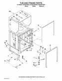 TUB AND FRAME PARTS Diagram and Parts List for KUDC03FVBL5  KitchenAid Dishwasher