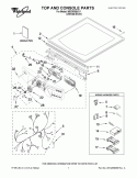 TOP AND CONSOLE PARTS Diagram and Parts List for WED9300VU1  Whirlpool Dryer