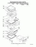 REFRIGERATOR SHELF PARTS Diagram and Parts List for KSRJ25FXMT00  KitchenAid Refrigerator