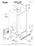 CABINET PARTS Diagram and Parts List for 6GD5SHGXSS08  Whirlpool Refrigerator