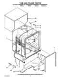TUB AND FRAME PARTSC Diagram and Parts List for WDF530PAYM2  Whirlpool Dishwasher