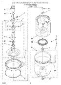 AGITATOR, BASKET AND TUB Diagram and Parts List for 3LSR6233EQ1  Whirlpool Washer