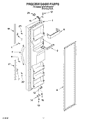 FREEZER DOOR PARTS Diagram and Parts List for BRS70ZRANA01  Whirlpool Refrigerator