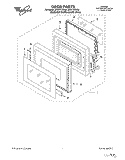 DOOR Diagram and Parts List for MT5111XDQ0  Whirlpool Microwave