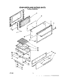 OVEN DOOR AND BROILER Diagram and Parts List for SF302BERW5  Whirlpool Range