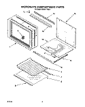 MICROWAVE COMPARTMENT Diagram and Parts List for KEMS377XBL2  KitchenAid Microwave Oven Combo