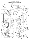 CABINET Diagram and Parts List for RGX5635EQ0  Roper Dryer