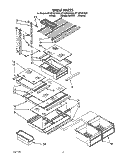 SHELF Diagram and Parts List for ET18PKXYN00  Whirlpool Refrigerator