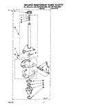 BRAKE AND DRIVE TUBE Diagram and Parts List for 4XLA87W92AW0  Whirlpool Washer