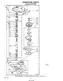 GEARCASE Diagram and Parts List for LA5570XPW5  Whirlpool Washer