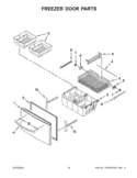 FREEZER DOOR PARTS Diagram and Parts List for GZ25FSRXYY4  Whirlpool Refrigerator