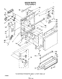 DOOR Diagram and Parts List for DU8500XT2  Whirlpool Dishwasher