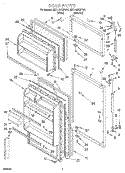 DOOR Diagram and Parts List for 8ET14GKXFN01  Whirlpool Refrigerator