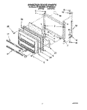 FREEZER DOOR Diagram and Parts List for RT18BKXBL01  Roper Refrigerator