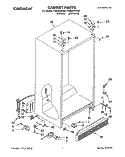 CABINET Diagram and Parts List for TS22BRXAW01  Whirlpool Refrigerator