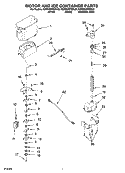 MOTOR AND ICE CONTAINER PARTS Diagram and Parts List for KSRN25FRBL00  KitchenAid Refrigerator