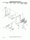 DISPENSER FRONT PARTS Diagram and Parts List for WSF26D4EXA00  Whirlpool Refrigerator