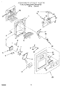 DISPENSER FRONT Diagram and Parts List for RS20AQXFN01  Roper Refrigerator