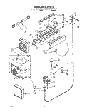 ICEMAKER, LIT/OPTIONAL Diagram and Parts List for RS25AWXAW00  Roper Refrigerator