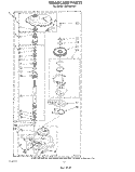 GEARCASE Diagram and Parts List for LA5700XSW1  Whirlpool Washer