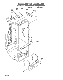 REFRIGERATOR LINER Diagram and Parts List for 4YED25PWAW00  Whirlpool Refrigerator