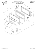 DOOR Diagram and Parts List for MH9115XBB2  Whirlpool Microwave