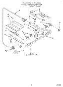 MANIFOLD Diagram and Parts List for SF314PEAW4  Whirlpool Range
