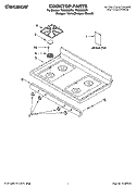 COOKTOP PARTS Diagram and Parts List for TGS325MQ1  Estate Range