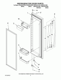 REFRIGERATOR DOOR PARTS Diagram and Parts List for GD5DHAXVB05  Whirlpool Refrigerator