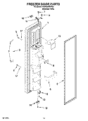 FREEZER DOOR PARTS Diagram and Parts List for KSRX22FSST02  KitchenAid Refrigerator