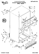 CABINET Diagram and Parts List for ET22PKXDN00  Whirlpool Refrigerator